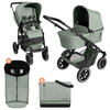 KINDERWAGENSET  Salsa 5 Air Herbst Set  Pine  - Pastellgrün/Schwarz, Basics, Textil/Metall (63/118/95,5cm) - ABC Design
