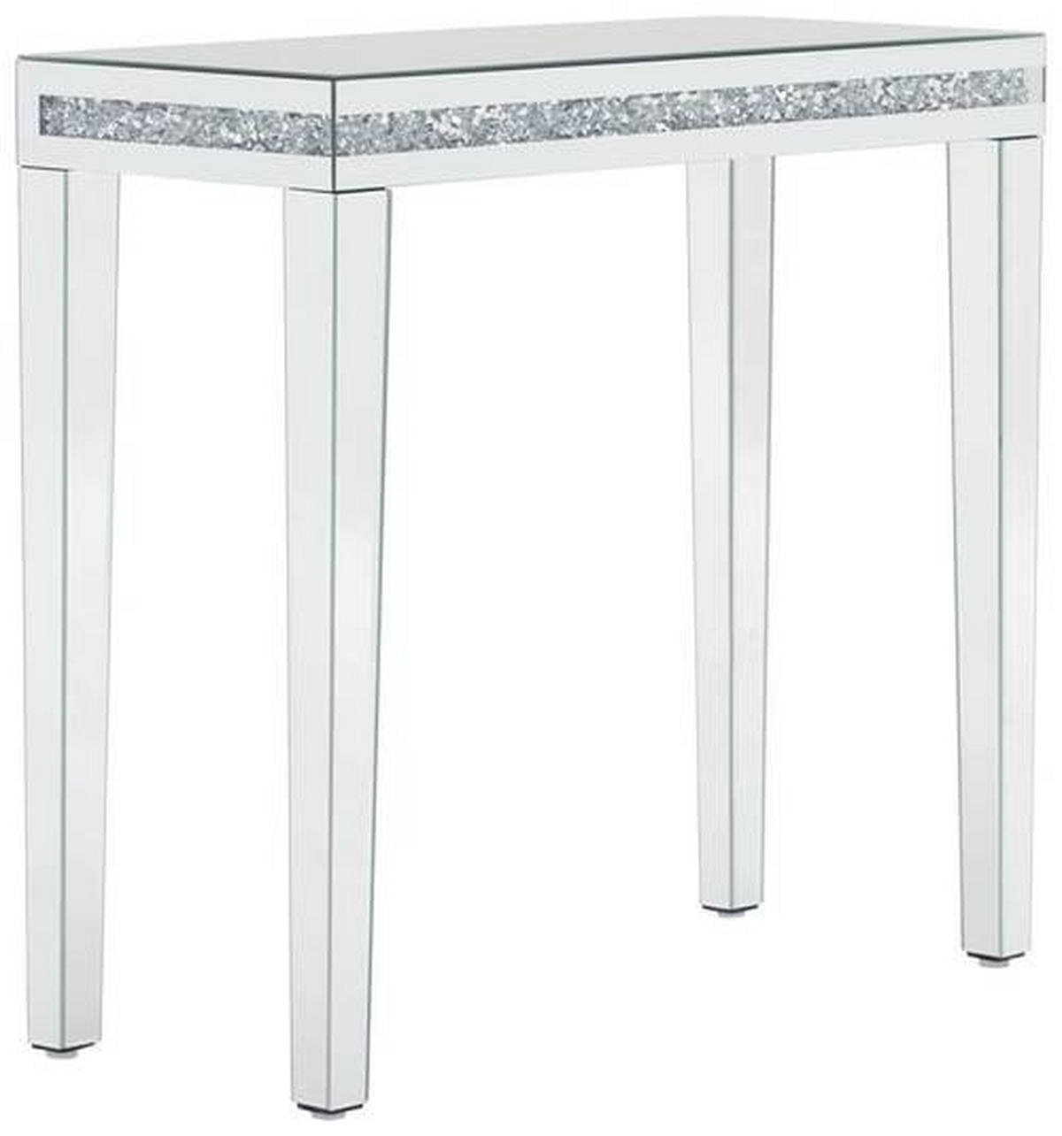 KONZOLASZTAL Üveg, faalapú anyag 80/35/76 cm    - ezüstszínű, Trend, faalapú anyag/Üveg (80/35/76cm) - Carryhome