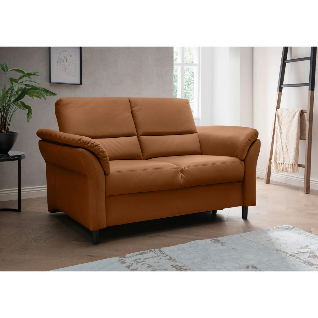Thumbnail - Livetastic 2-Sitzer-Sofa, Cognac, Textil, Buche, 147x90x89 cm, Made in EU, Rücken echt, Armteil links, rechts, Wohnzimme...