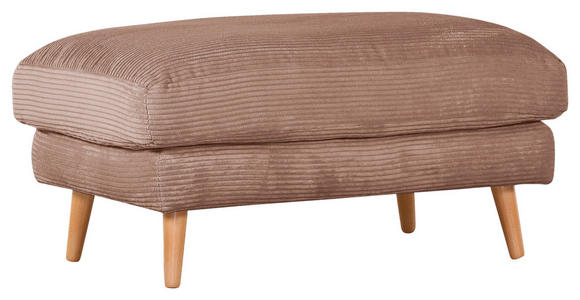 HOCKER Amaro Cord Altrosa  - Altrosa/Naturfarben, ROMANTIK / LANDHAUS, Holz/Textil (100/50/63cm) - Landscape