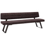 SITZBANK 220/85/58 cm  in Dunkelbraun  - Dunkelbraun/Schwarz, Design, Textil/Metall (220/85/58cm) - Dieter Knoll