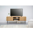 LOWBOARD Line  in 150/50/40 cm  - Eichefarben/Schwarz, Design, Holzwerkstoff/Metall (150/50/40cm) - Carryhome