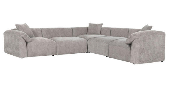 ECKSOFA Braun Flachgewebe  - Schwarz/Braun, MODERN, Kunststoff/Textil (317/317cm) - Carryhome