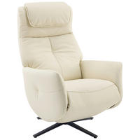 MASSAGESESSEL Echtleder Lederlook Beige    - Beige, Design, Leder/Textil (77/113/90cm) - Xora