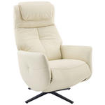 MASSAGESESSEL Echtleder Lederlook Beige    - Beige, Design, Leder/Textil (77/113/90cm) - Xora