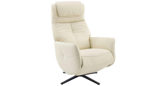 MASSAGESESSEL Echtleder Lederlook Beige - Beige, Design, Leder/Textil (77/113/90cm) - Xora