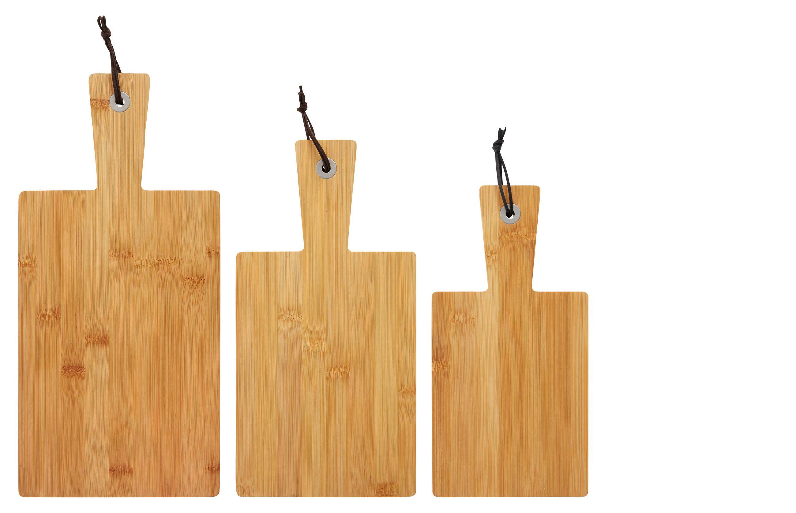 SCHNEIDEBRETT-SET Holz Bambus  - Hellbraun, Basics, Holz