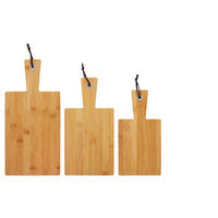 SCHNEIDEBRETT-SET Holz Bambus  - Hellbraun, Basics, Holz