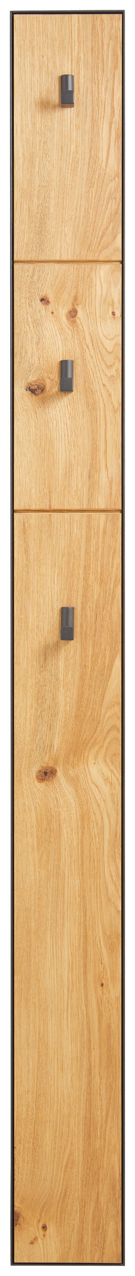 GARDEROBENPANEEL  in 15/163,5/3,7 cm  - Eichefarben/Anthrazit, Natur, Holz/Metall (15/163,5/3,7cm) - Linea Natura