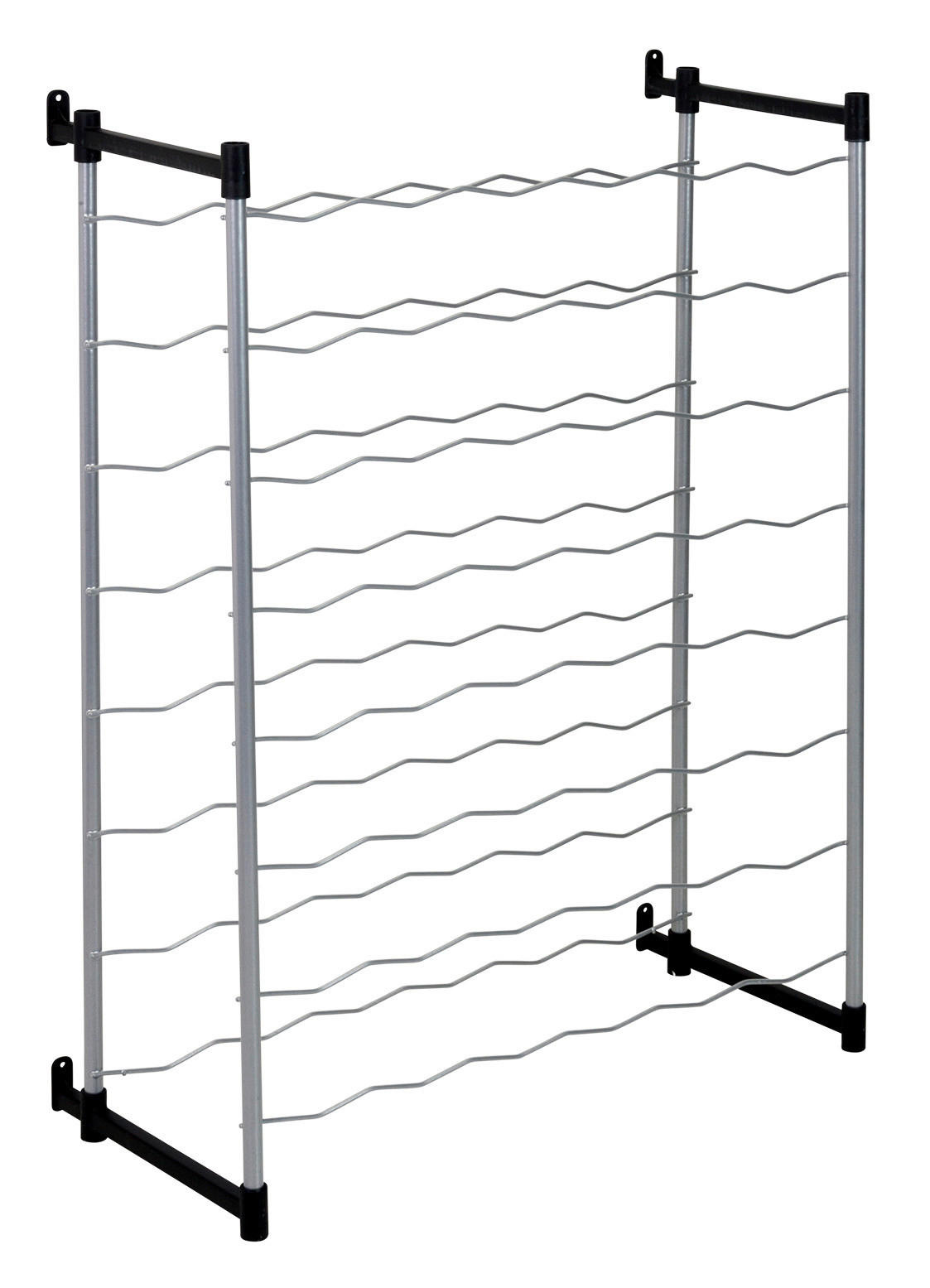 Weinregal Metall Silber 48 Flaschen 58x83 cm Merlot