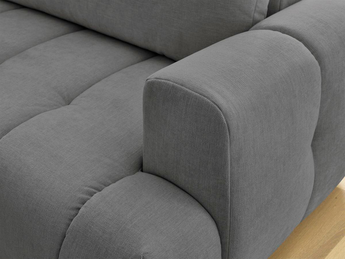 ECKSCHLAFSOFA FUJI Leinenoptik Dunkelgrau  inkl.  - Dunkelgrau/Schwarz, MODERN, Kunststoff/Textil (204/282cm)