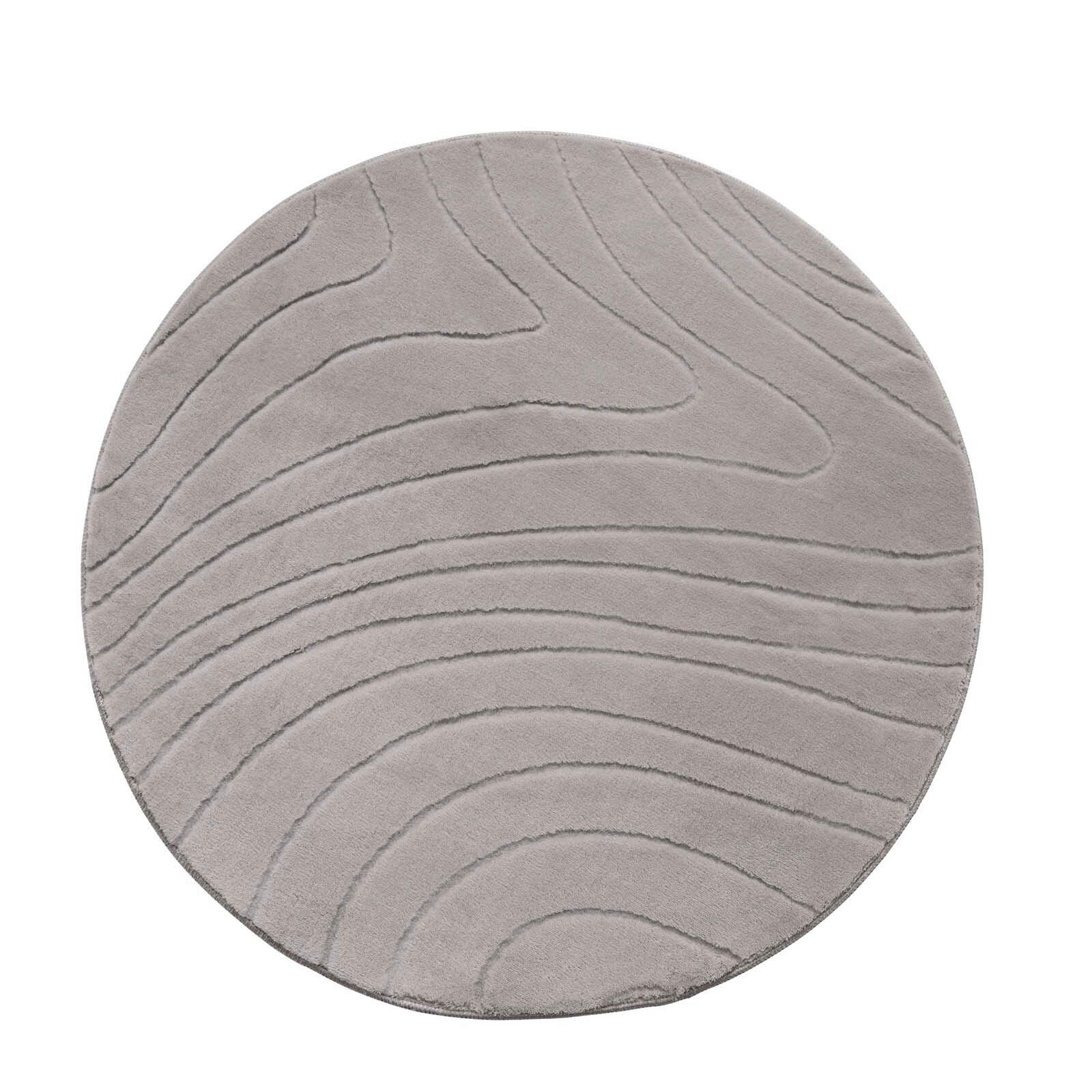 WEBTEPPICH 80 cm Stilo Hellgrau rund  - Hellgrau, Basics, Textil (80cm) - Novel