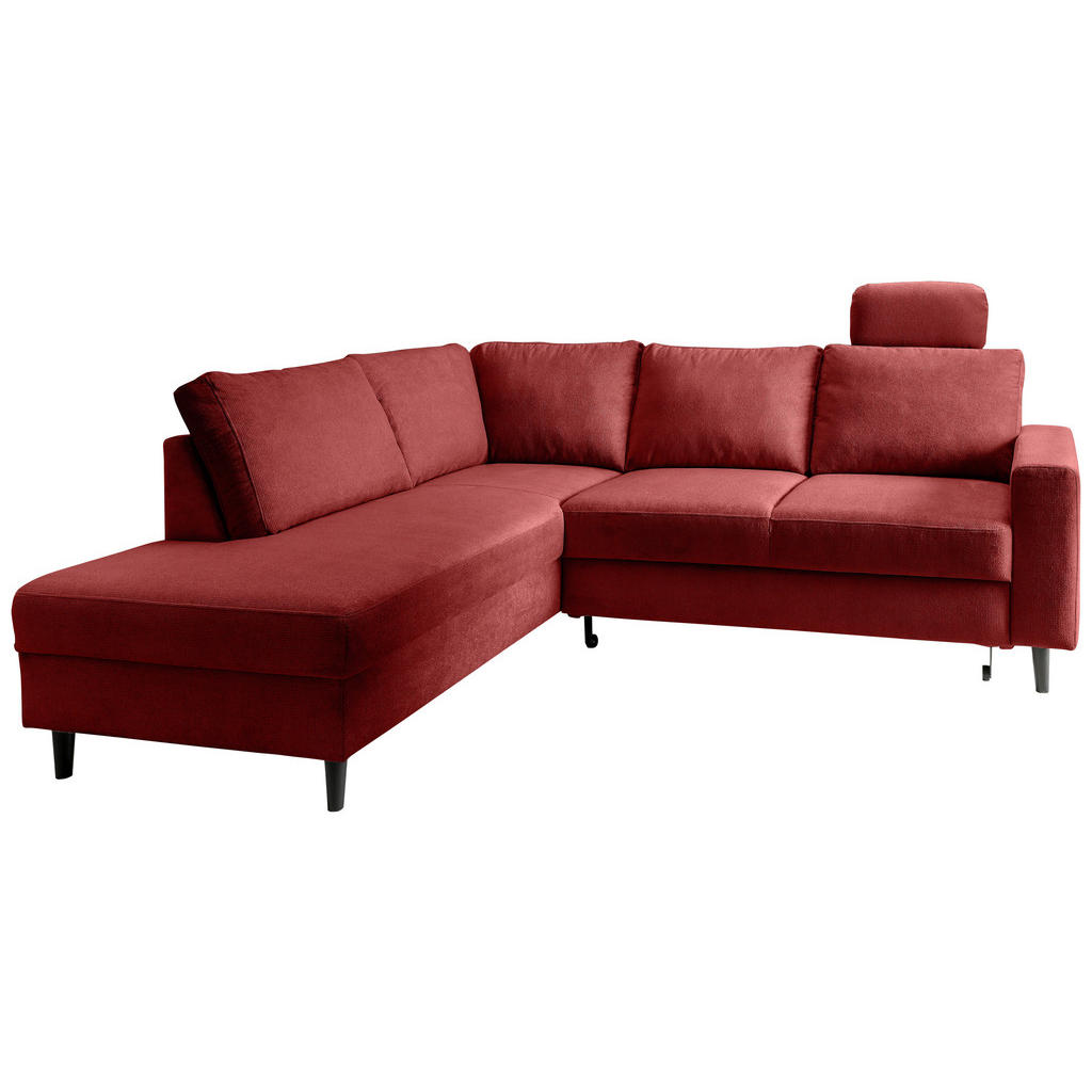Thumbnail - Livetastic Eckschlafsofa Passione, Rot, Textil, Buche, Uni, 4-Sitzer, 242x200 cm, Made in EU, Rücken echt, Wohnzimmer, S...