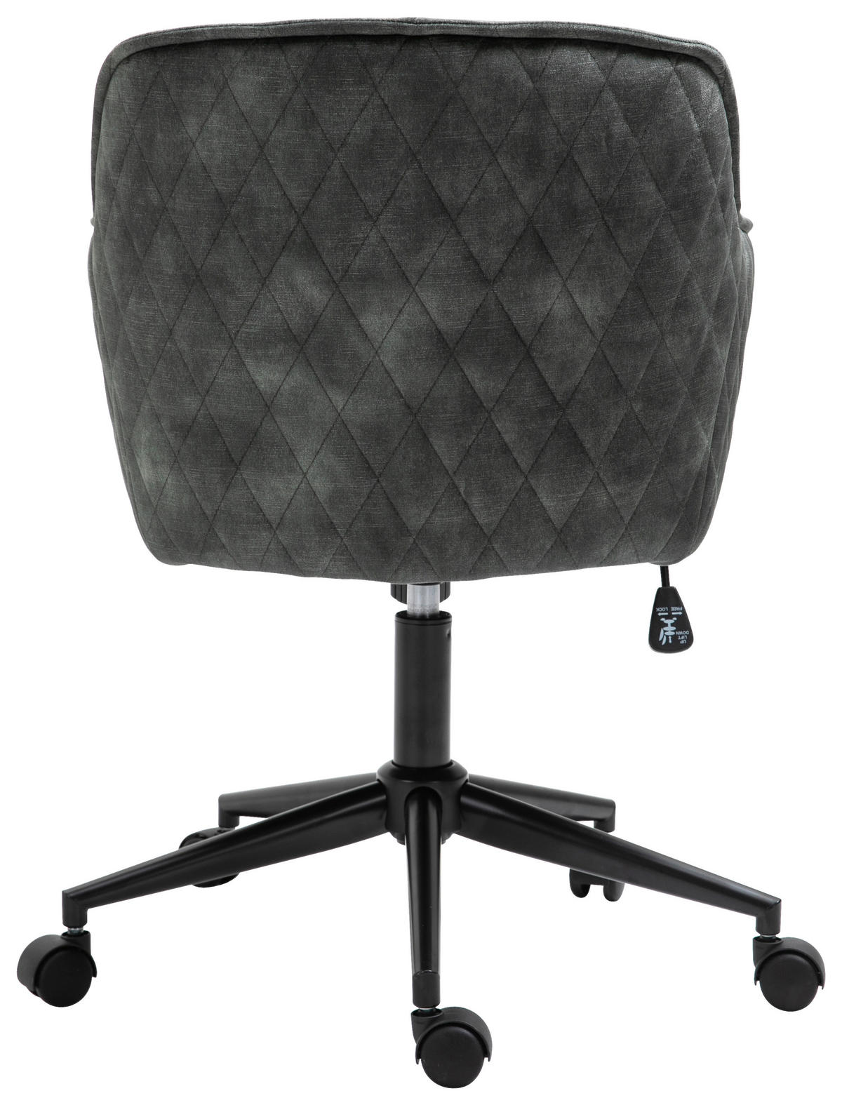 DREHSTUHL  in Samt Grün  - Schwarz/Grün, MODERN, Kunststoff/Textil (57/91/58cm) - MID.YOU