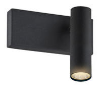 WANDLEUCHTE Argon Etna Plus 18/20,5/14 cm   - Schwarz, Design, Metall (18/20,5/14cm)