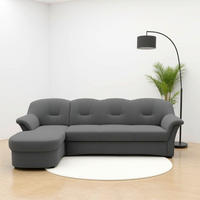 ECKSOFA FLORES FK Dunkelgrau Mikrofaser  - Dunkelgrau/Schwarz, KONVENTIONELL, Kunststoff/Textil (142/231cm) - MID.YOU