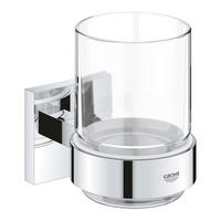 FOGMOSÓPOHÁR TARTÓ fém, Üveg  - króm/áttetsző, Basics, Üveg/fém (10,6/9,5cm) - Grohe