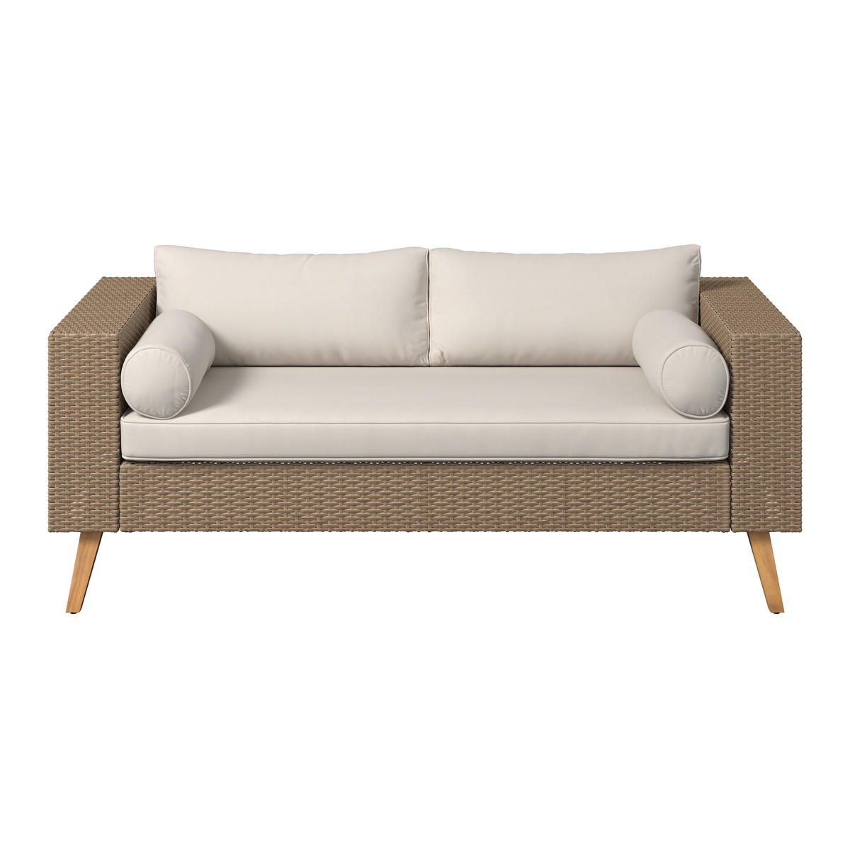 GARTENSET  - Beige, Natur, Textil/Metall (165,5/64/86cm) - Ambia Garden