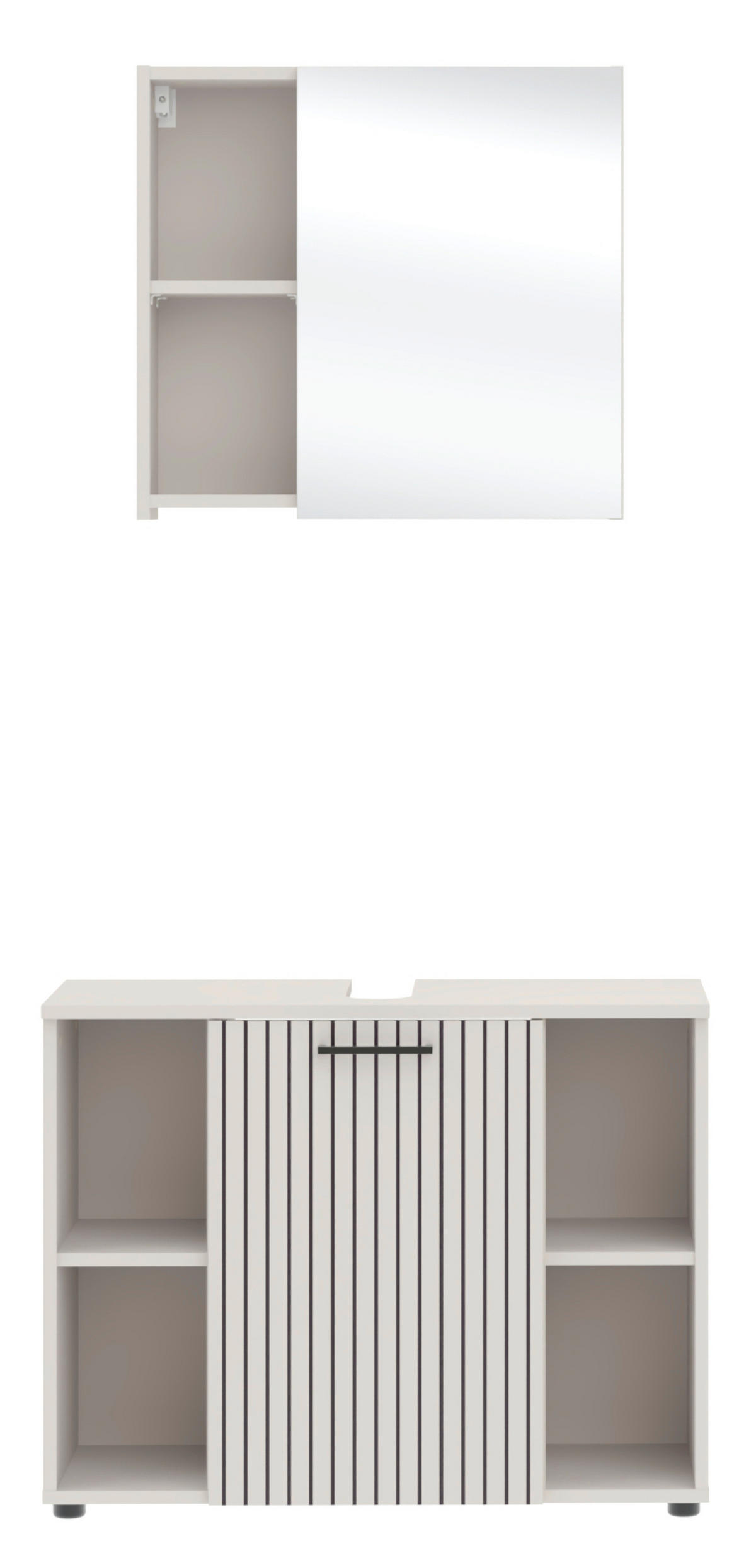 Baie 80 cm - cașmir/negru, Trend, sticlă/metal (80cm) - Respekta