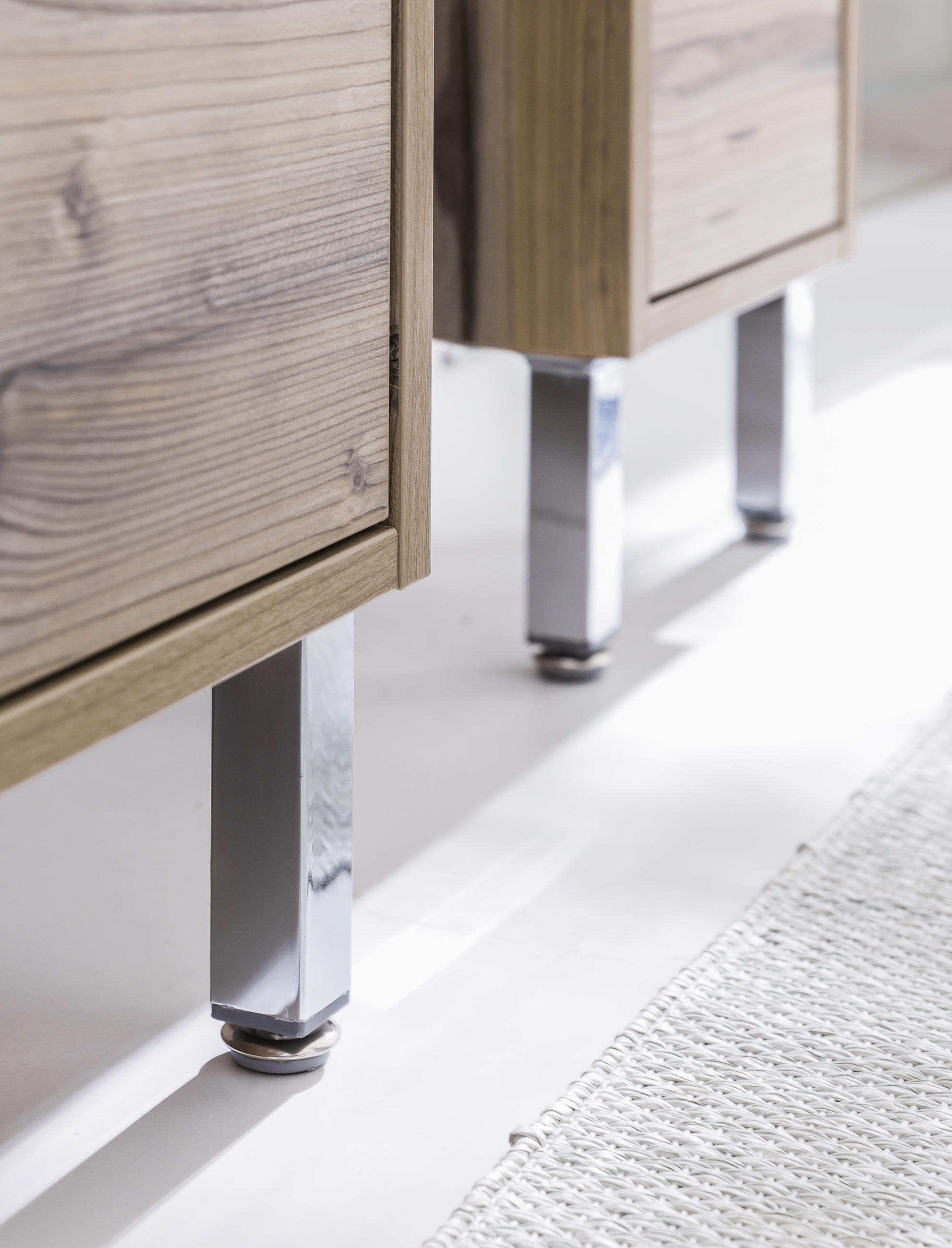 FUßSET 2,5/12/2,5 cm   - Chromfarben, Design, Metall (2,5/12/2,5cm) - Stylife