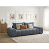3-SITZER-SOFA EVEREST Struktur Dunkelblau  - Schwarz/Dunkelblau, MODERN, Kunststoff/Textil (278/90/115cm)