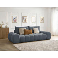 3-SITZER-SOFA EVEREST Struktur Dunkelblau  - Schwarz/Dunkelblau, MODERN, Kunststoff/Textil (278/90/115cm)