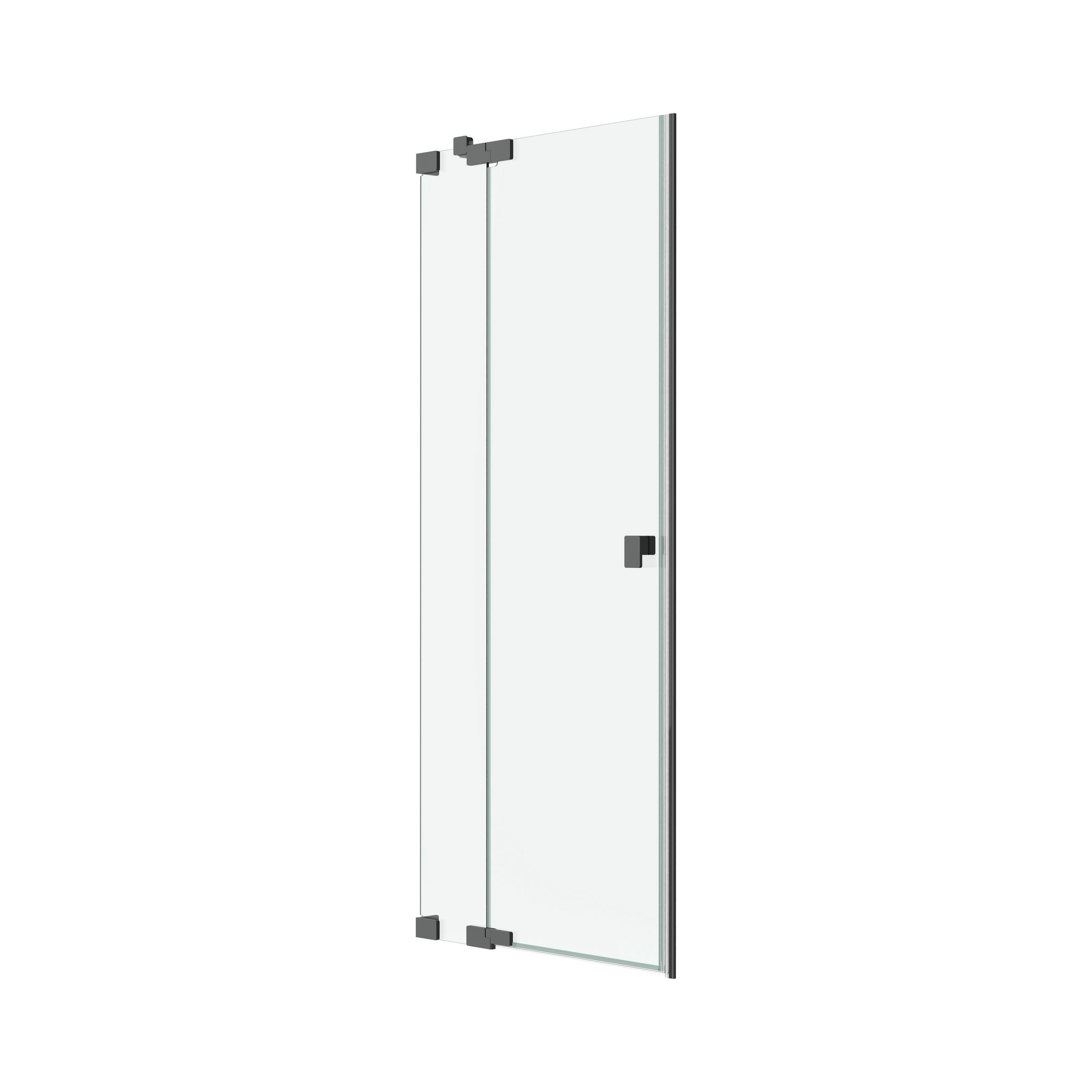 DUSCHTÜR Schwarz  80/200 cm  - Schwarz, MODERN, Glas/Metall (80/200cm) - Schöner Wohnen