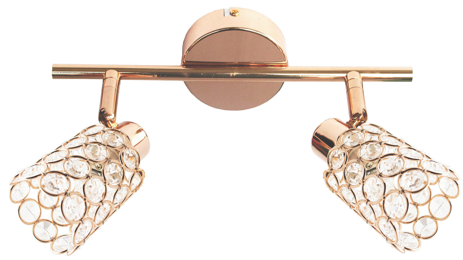 XXXLutz Strahler York Transparent, Roségold 8x17x37 cm