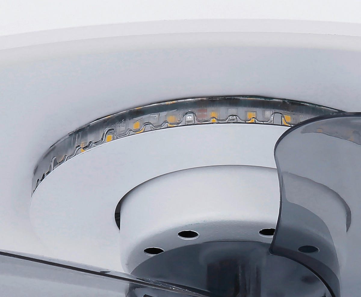 STROPNI VENTILATOR   //2700-6500 K// - siva/bela, Basics, kovina/umetna masa (45/13cm) - Globo