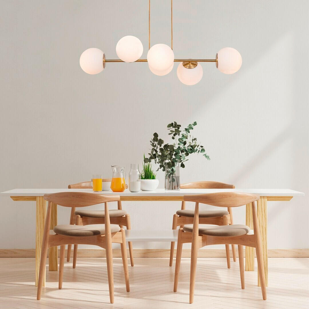 VISEČA NIHALNA SVETILKA Kiara 91/90 cm E27 - zlate barve/bela, Design, kovina/steklo (91/90cm)