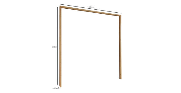 PASSEPARTOUTRAHMEN 206/240/12 cm   - Eiche Bianco, MODERN, Holzwerkstoff (206/240/12cm) - Novel