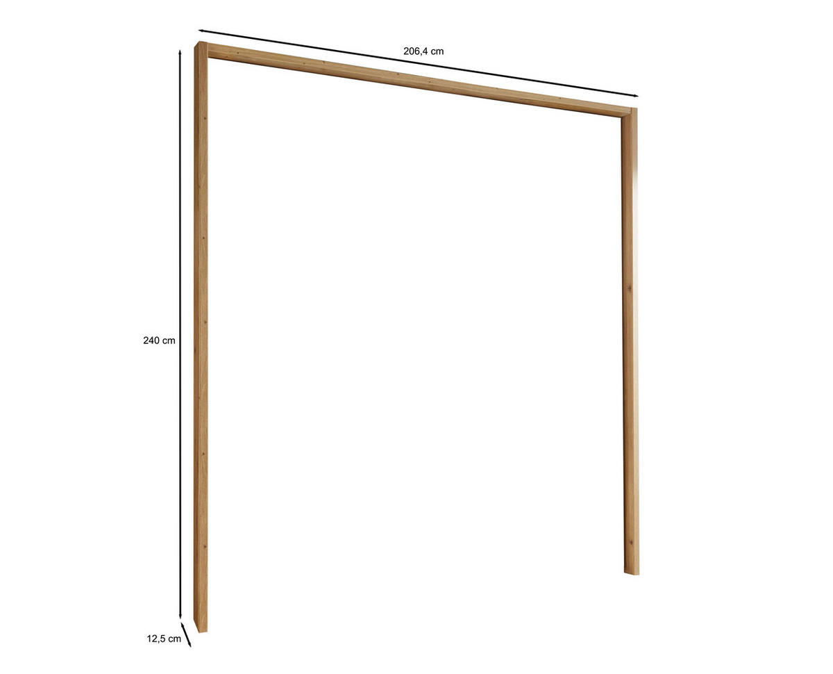 PASSEPARTOUTRAHMEN 206/240/12 cm   - Eiche Bianco, MODERN, Holzwerkstoff (206/240/12cm) - Novel