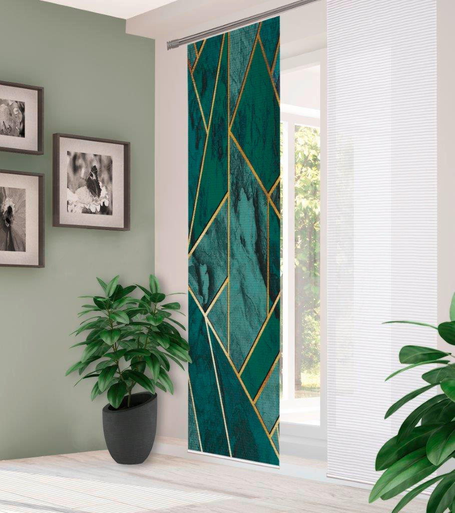 PANELOVÝ ZÁVĚS, 60/245 cm - zelená, Natur, textil (60/245cm)