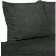 ECKSOFA in Samt Schwarz  - Schwarz, Design, Textil/Metall (200/241cm) - Carryhome