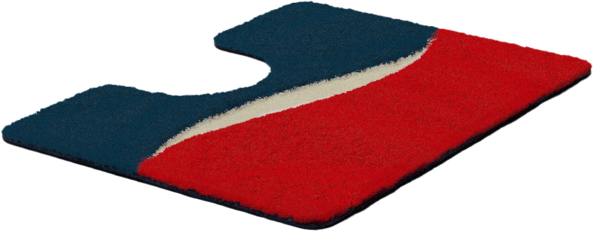 WC-VORLEGER Rot 50/60 cm  - Rot, Basics, Kunststoff/Textil (50/60cm) - Grund