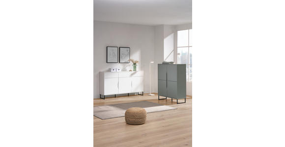 SIDEBOARD in 169/95/38 cm - Schwarz/Weiß, KONVENTIONELL, Holzwerkstoff/Metall (169/95/38cm) - Hom`in