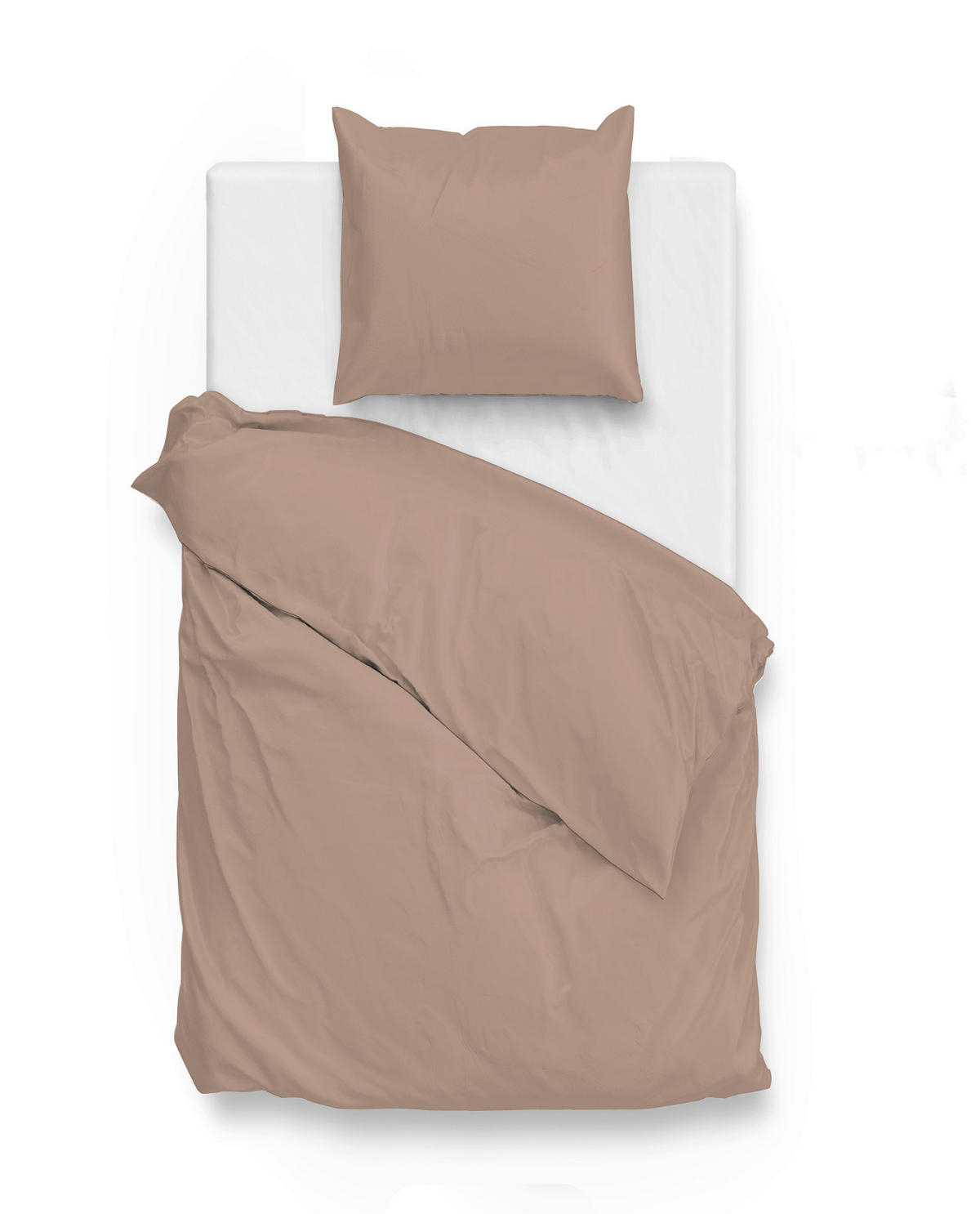 BETTWÄSCHE Satinado Makosatin 155/220 cm  - Braun, Basics, Textil (155/220cm)
