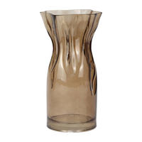 VÁZA, sklo, 25 cm - hnědá, Basics, sklo (25cm)
