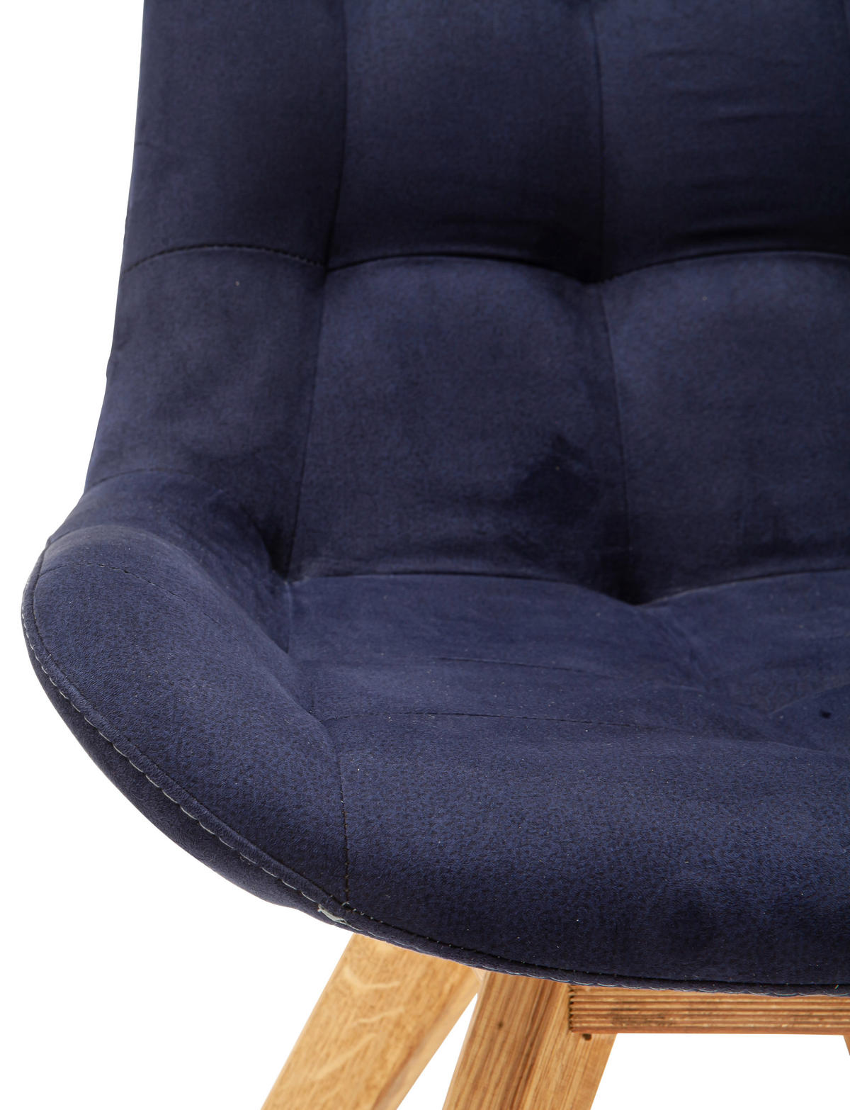 STUHL Flachgewebe Dunkelblau  - Dunkelblau, KONVENTIONELL, Holz/Textil (56/84/63cm) - Carryhome