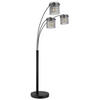 STEHLEUCHTE 100/160/180 cm    - Schwarz/Grau, Basics, Glas/Kunststoff (100/160/180cm) - Globo