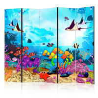 PARAVENT mit 5  Flügel - Multicolor, Basics, Holz/Textil (225/172/3cm) - artgeist