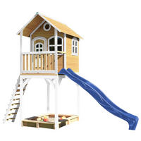 SPIELTURM 420/320/191 cm SPIELTURM ROMY  - Blau/Weiss, Konventionell, Holz/Kunststoff (420/320/191cm)