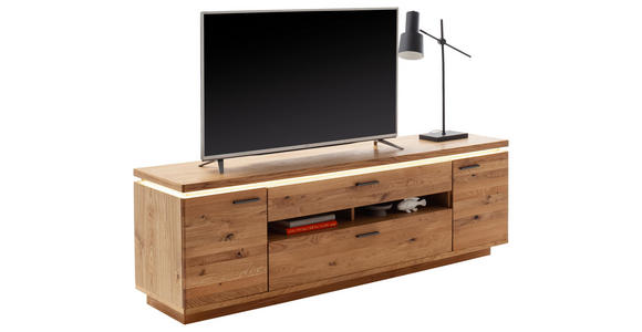 LOWBOARD in 210/68/50 cm - Eichefarben/Anthrazit, Natur, Holz/Holzwerkstoff (210/68/50cm) - Linea Natura