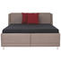 POLSTERBETT 180 cm x 200 cm in Textil Schlammfarben - Schlammfarben/Alufarben, KONVENTIONELL, Textil/Metall (180/200cm) - NOVEL
