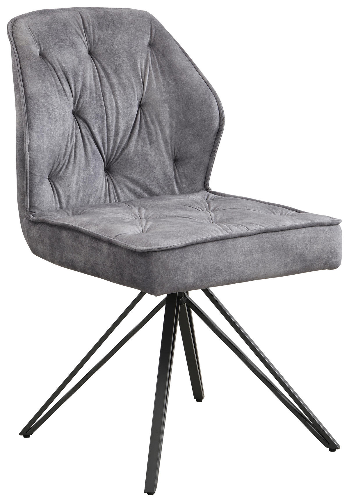 STOL   vävt tyg  - svart/grå, Design, metall/textil (50/85/60cm) - Carryhome