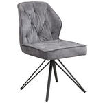 STUHL   Webstoff  - Schwarz/Grau, Design, Textil/Metall (50/85/60cm) - Carryhome