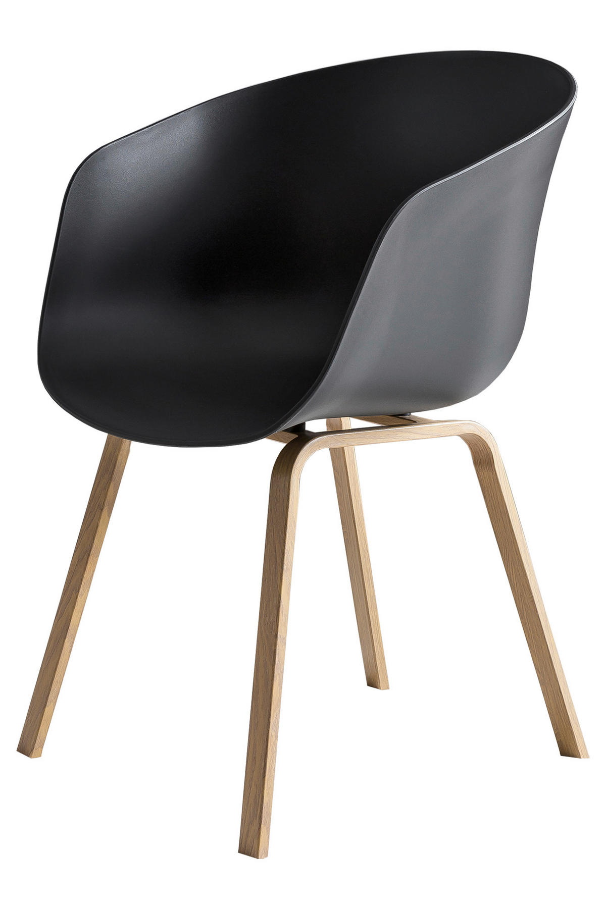 ARMLEHNSTUHL-SET 2 Stück  in  - Schwarz/Naturfarben, MODERN, Kunststoff/Metall (54,5/77,5/54cm) - Livetastic