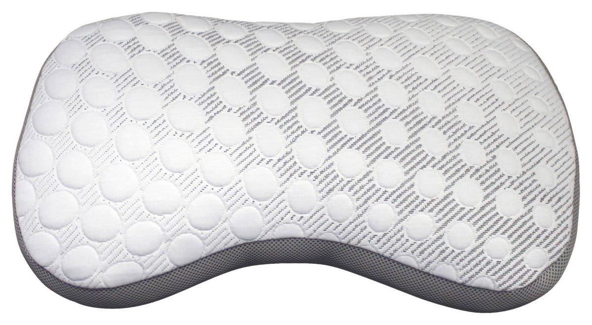 KOPFPOLSTER   - Weiß/Grau, Basics, Textil (36/15/60cm) - Boxxx