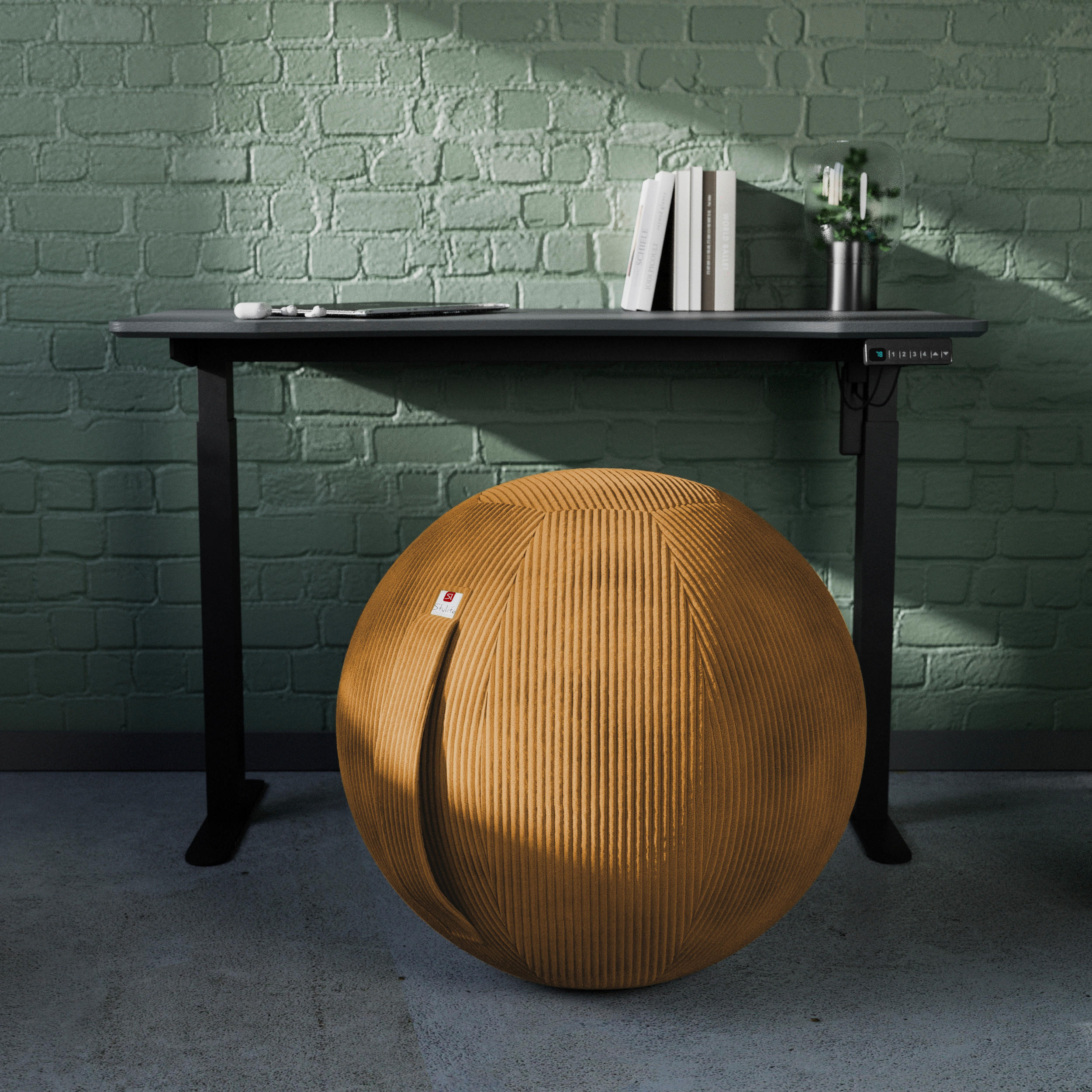 SITZBALL - Gelb, Design, Textil (65cm) - Stylife