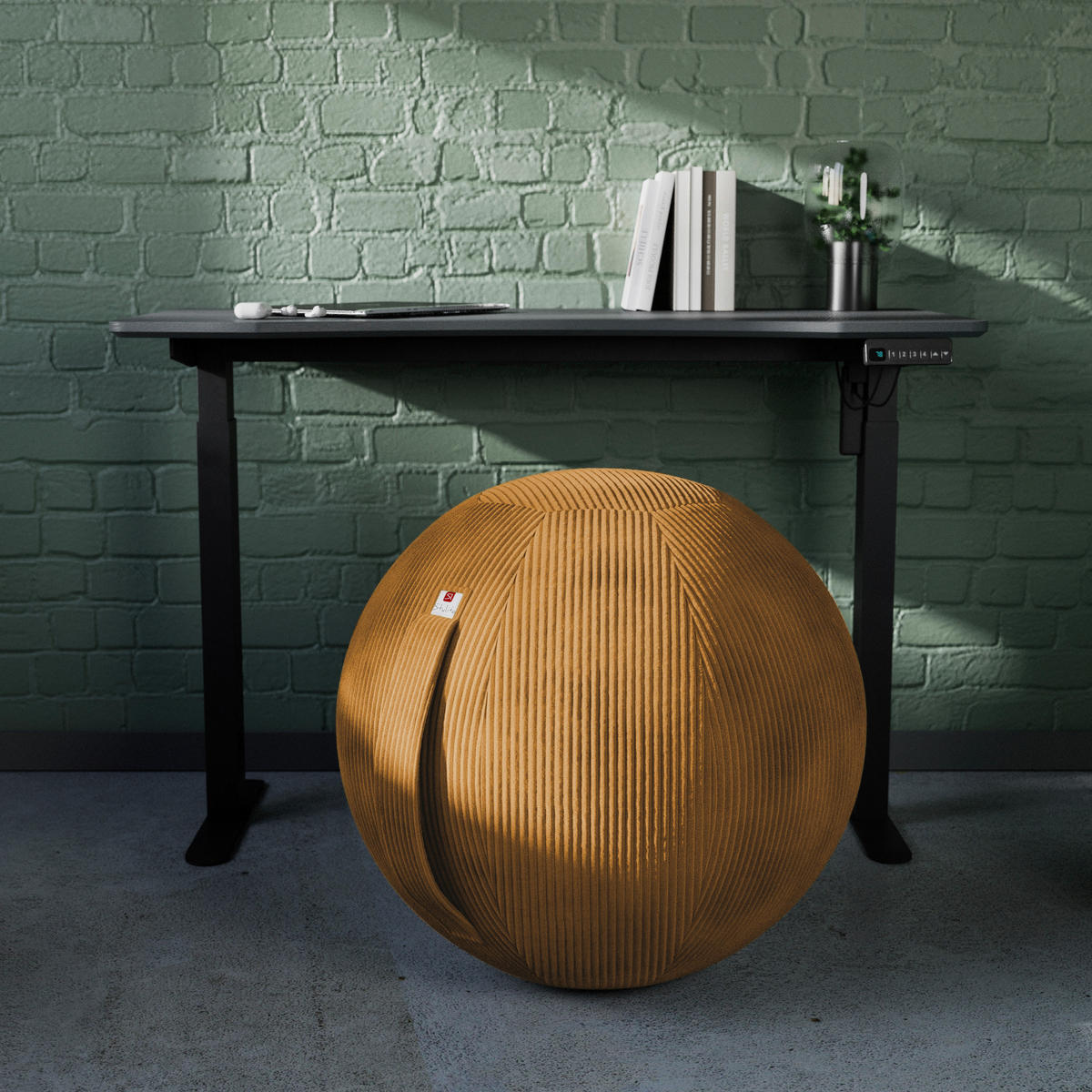 SITZBALL - Gelb, Design, Textil (65cm) - Stylife